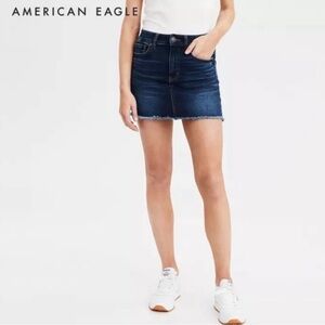 American Eagle High Rise Denim Mini Skirt